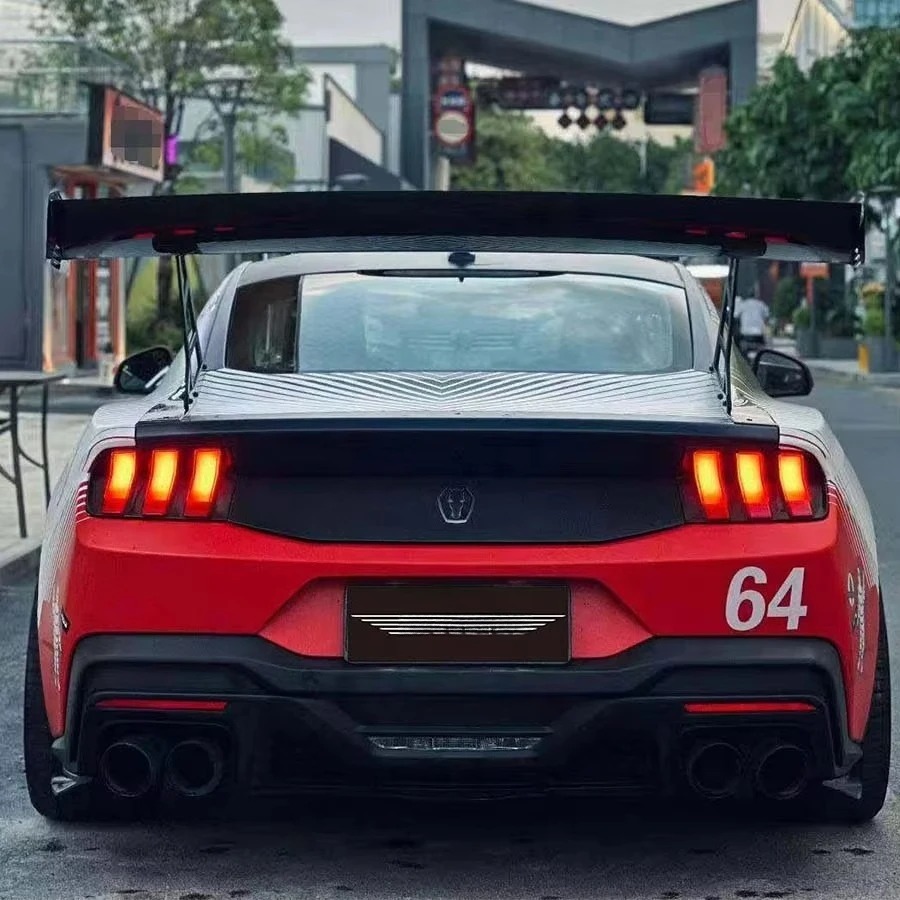 GT3 Style Dry Carbon Fiber Polished Single Rear Spoiler for 2024  Dark Horse S650 with 2-Year Warranty